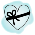 Ein liebevolles, gezeichnetes Herz mit einem Geschenkband