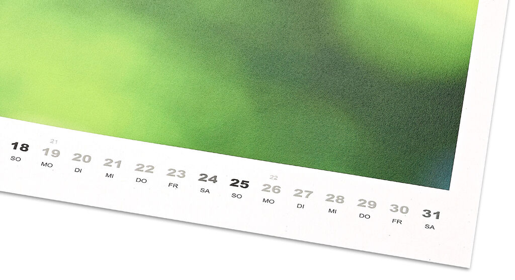 Detailansicht des matten Digitaldruckpapiers mit seidenmatter Oberfläche und detailreicher Bildwirkung.